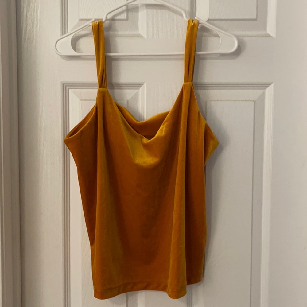 Old Navy, Mustard velvet tank top, LRG